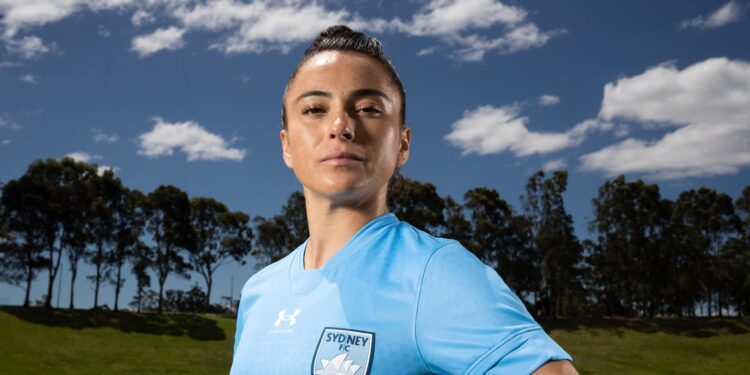 SYDNEY, AUSTRALIA - NOVEMBER 15: Maria Jose Rojas poses during a Sydney FC A-League media opportunity at Macquarie Uni on November 15, 2021 in Sydney, Australia. (Photo by Mark Metcalfe/Getty Images)