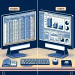 "Comparación visual entre Excel y Google Sheets mostrando sus interfaces y características clave, ideal para ayudar a los usuarios a elegir la mejor herramienta de hoja de cálculo para sus necesidades."