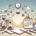 "Persona utilizando herramientas digitales para planificar proyectos personales, organizando tareas y gestionando el tiempo eficazmente para alcanzar metas."