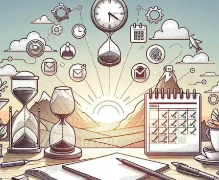 "Persona utilizando herramientas digitales para planificar proyectos personales, organizando tareas y gestionando el tiempo eficazmente para alcanzar metas."