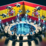 "Representación gráfica de la nueva estrategia nacional del Gobierno español para regular la robótica, ilustrando avances tecnológicos y su impacto en la sociedad."