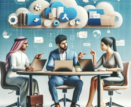 Alt text: "Guía completa sobre cómo usar Google Drive para trabajo colaborativo, mostrando la interfaz de Google Drive con documentos y carpetas compartidas entre varios usuarios."