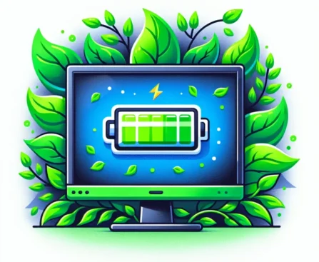 "HP low energy consumption monitors showcasing innovative design and sustainability features for eco-friendly technology in modern workplaces."