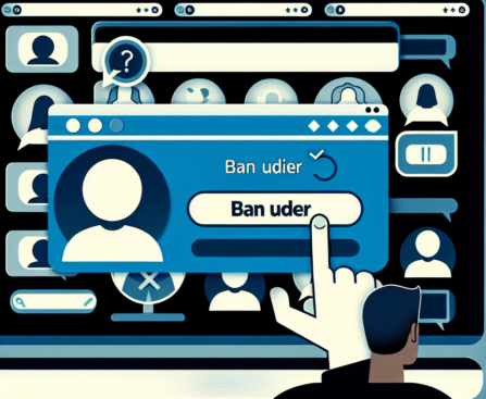 Alt text: "Instrucciones visuales sobre cómo banear un usuario en el chat de Twitch, destacando la interfaz y las opciones disponibles para moderadores."